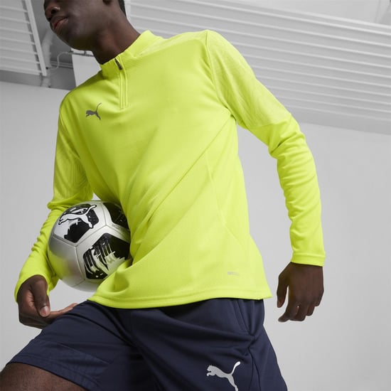 Men's Puma Teamfinal Training 1 4 Zip Fleece in Electric Lim - Image 6