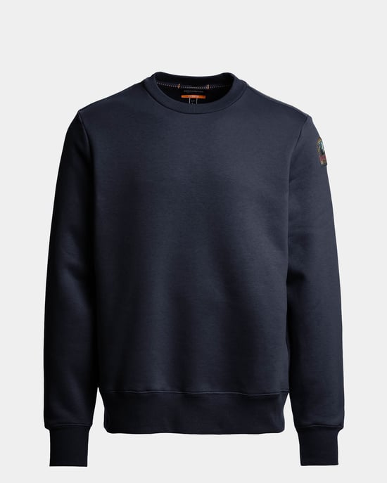 Long Sleeve Logo Detail Sweatshirt in Dark Navy - Image 1