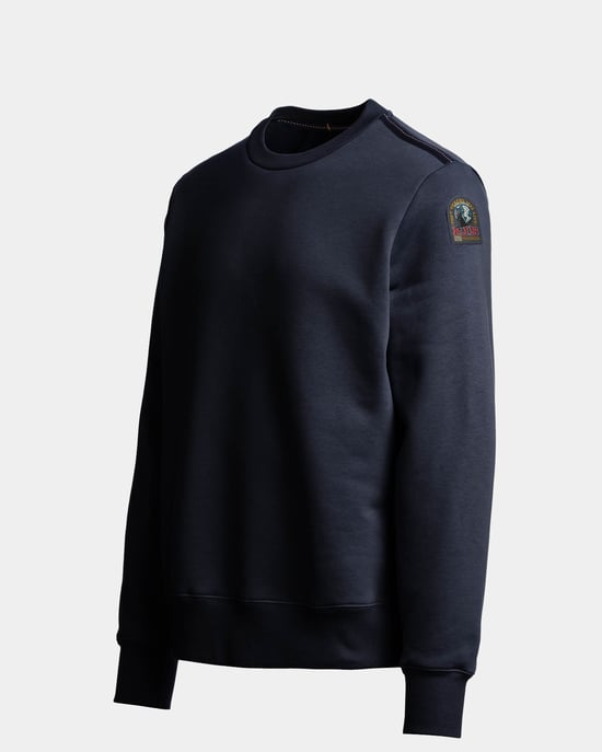 Long Sleeve Logo Detail Sweatshirt in Dark Navy - Image 2