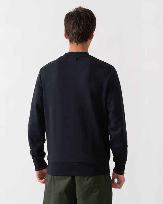 Regular Fit Long Sleeve Sweatshirt in Navy - Image 2