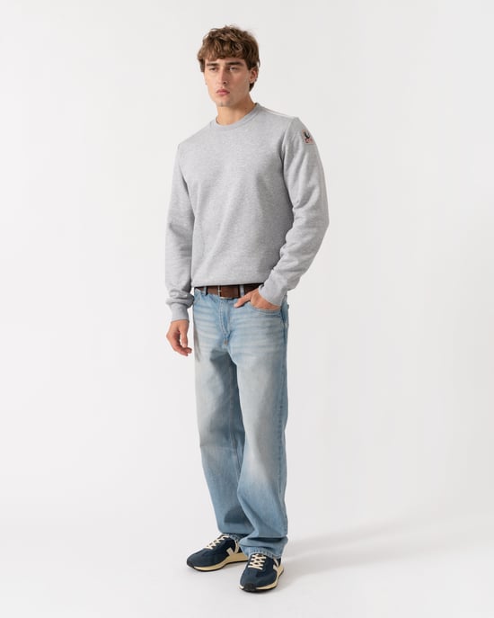 Long Sleeve Sweatshirt in Light Grey - Image 5