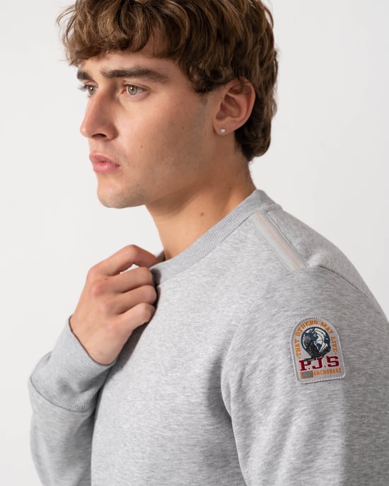 Long Sleeve Sweatshirt in Light Grey - Image 6