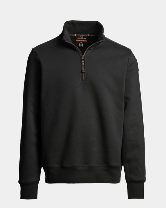 Long Sleeve Logo Detail Sweatshirt in Black - Image 3