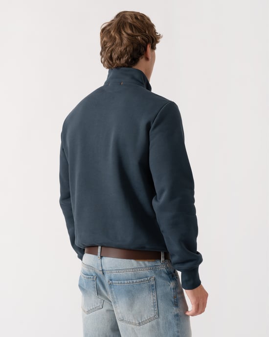 Long Sleeve Sweatshirt in Dark Blue - Image 3