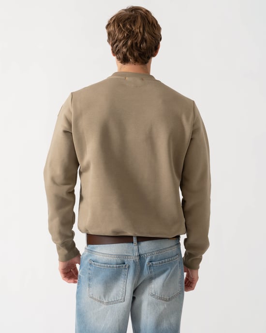 Long Sleeve Sweatshirt in Taupe - Image 3