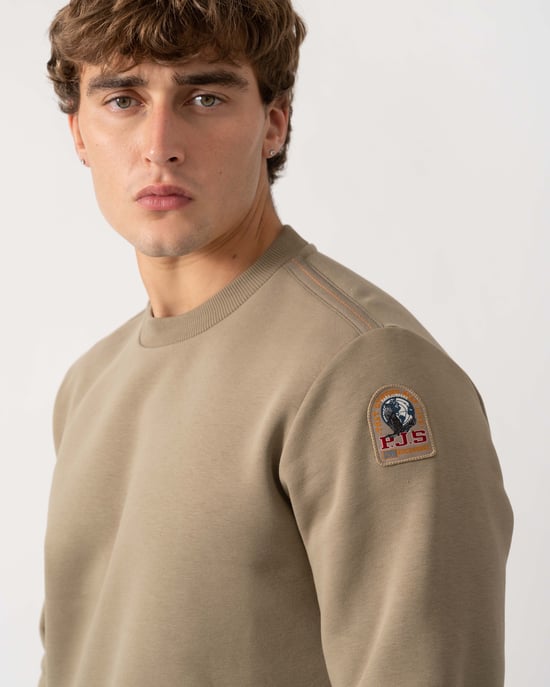 Long Sleeve Sweatshirt in Taupe - Image 4