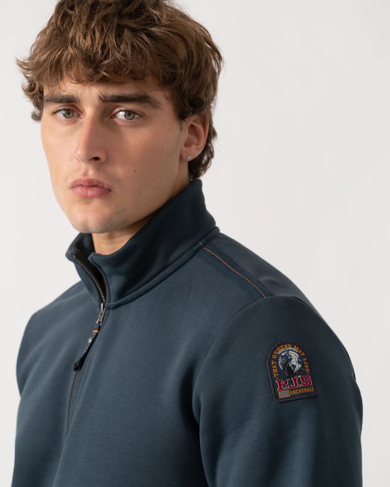 Long Sleeve Sweatshirt in Dark Blue - Image 5