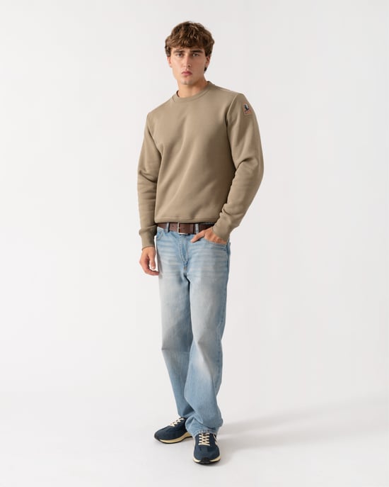 Long Sleeve Sweatshirt in Taupe - Image 5