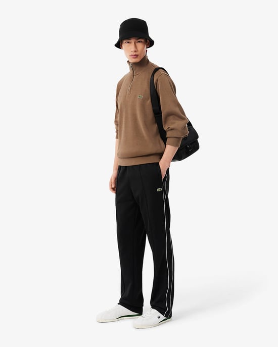 Regular Fit Long Sleeve Logo Detail Sweatshirt in Tan - Image 3