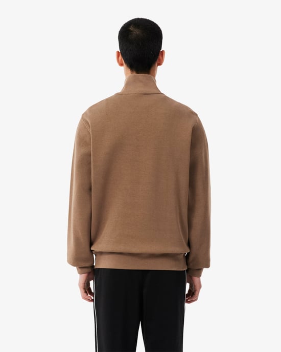 Regular Fit Long Sleeve Logo Detail Sweatshirt in Tan - Image 4