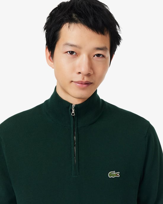 Long Sleeve Logo Detail Sweatshirt in Dark Green - Image 4
