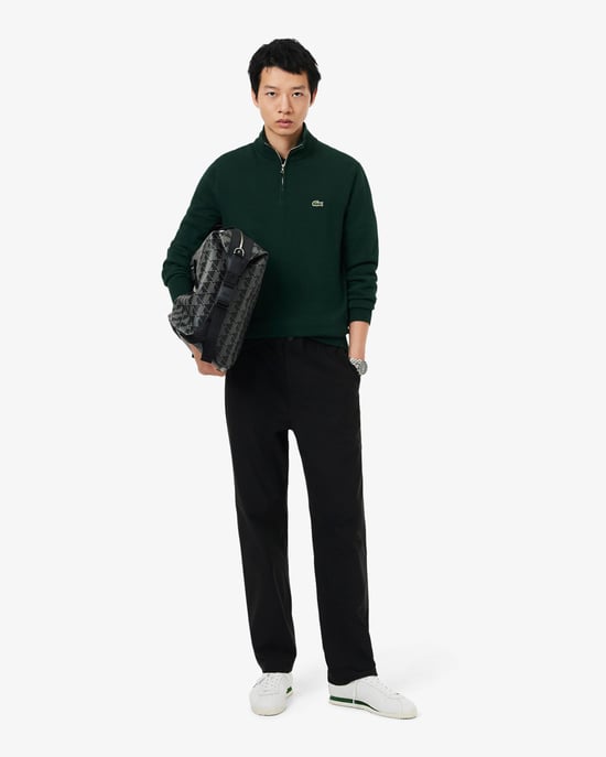 Long Sleeve Logo Detail Sweatshirt in Dark Green - Image 5