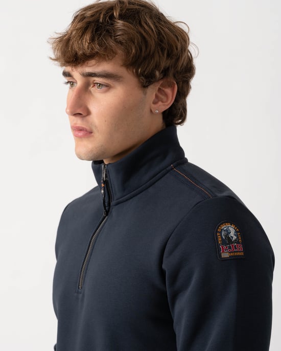 Long Sleeve Sweatshirt in Navy - Image 3