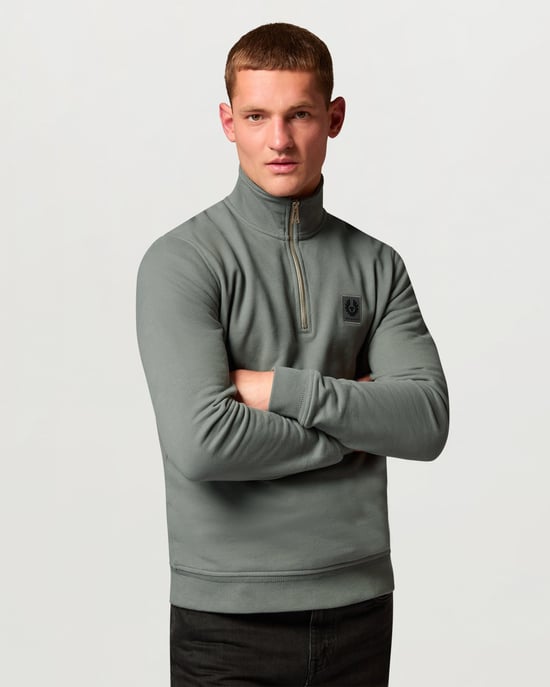 Long Sleeve Logo Detail Sweatshirt in Grey - Image 3