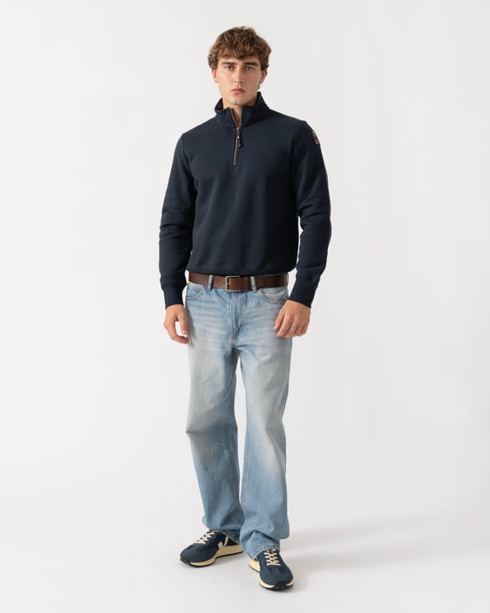 Long Sleeve Sweatshirt in Navy - Image 4