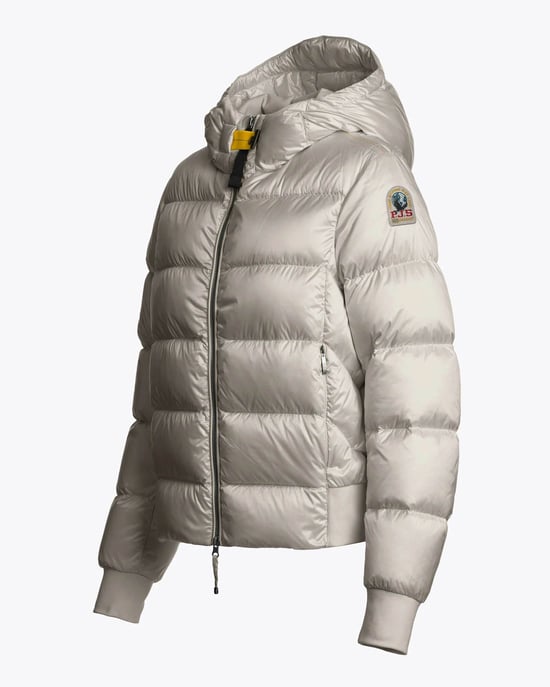 Mariah Adjustable Drawstring Bomber in Light Grey - Image 5