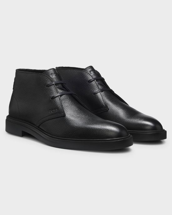 Logo Detail Boots in Black - Image 1