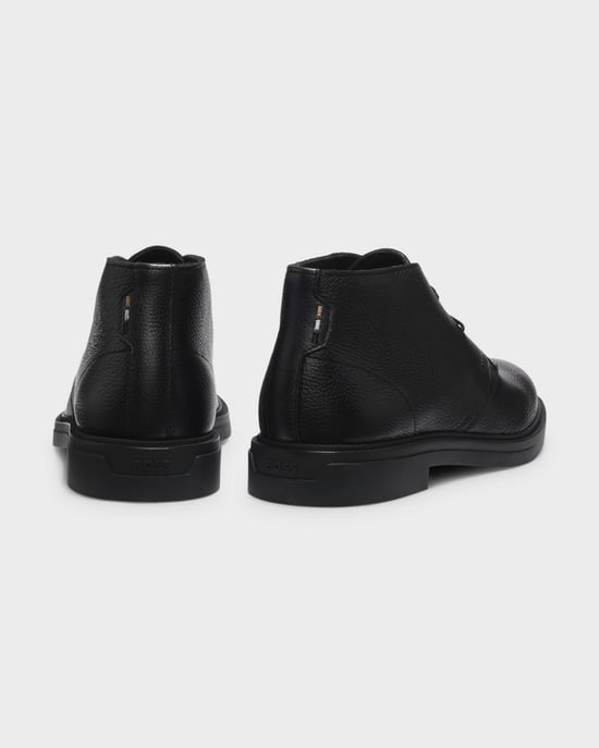Logo Detail Boots in Black - Image 3