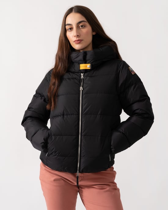 Long Sleeve Hooded Jacket in Black - Image 3