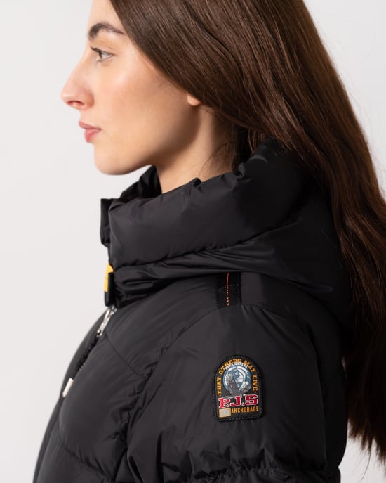 Long Sleeve Hooded Jacket in Black - Image 4