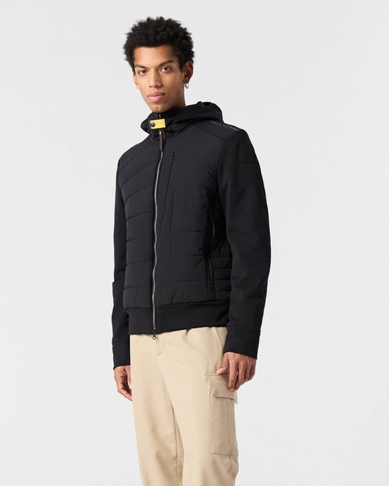 Long Sleeve Hooded Jacket in Black - Image 2