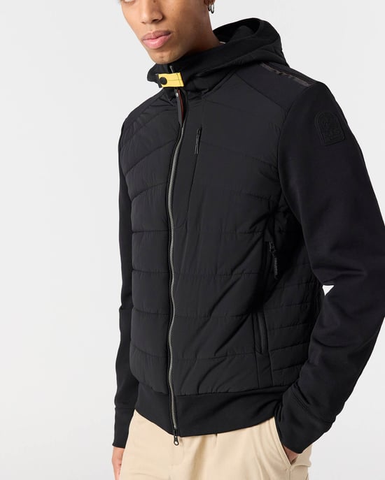 Long Sleeve Hooded Jacket in Black - Image 4