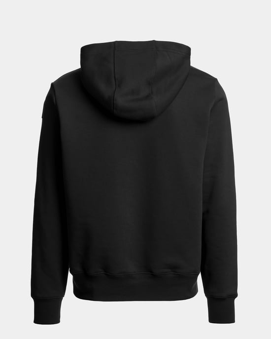 Long Sleeve Adjustable Drawstring Hoodie in Black - Image 3
