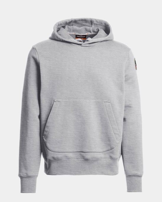Long Sleeve Adjustable Drawstring Hoodie in Silver - Image 1