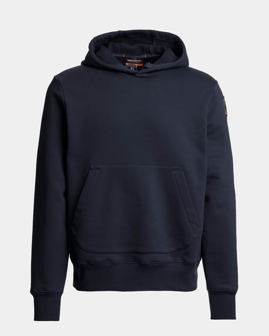 Long Sleeve Adjustable Drawstring Hoodie in Navy - Image 3