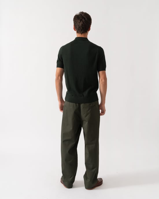 Regular Fit Short Sleeve Logo Detail Polo Shirt in Charcoal - Image 2