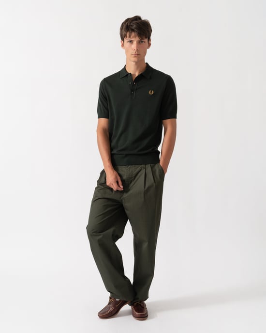 Regular Fit Short Sleeve Logo Detail Polo Shirt in Charcoal - Image 4