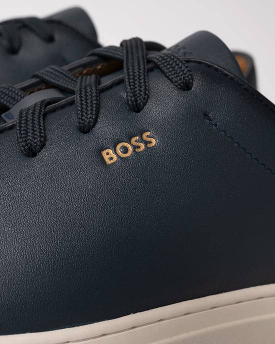 Logo Detail Trainers in Dark Blue - Image 3