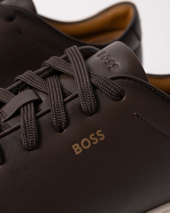 Logo Detail Trainers in Chocolate - Image 3