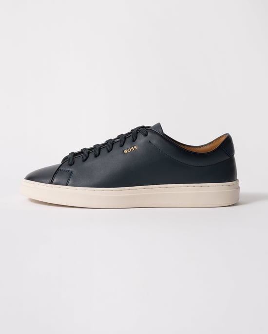 Logo Detail Trainers in Dark Blue - Image 4