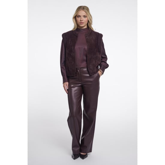 Rino & Pelle Bryanna.7002611 rino en pelle blouse with bow tie neck fudge cloak - Image 2