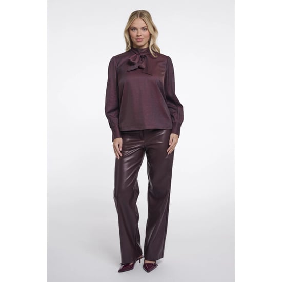 Rino & Pelle Bryanna.7002611 rino en pelle blouse with bow tie neck fudge cloak - Image 3