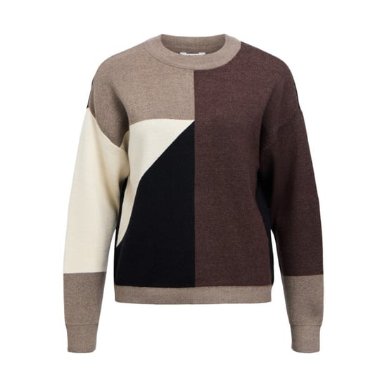 Object objray lo l/s knit pullover aop noo 23044642 morel - Image 1