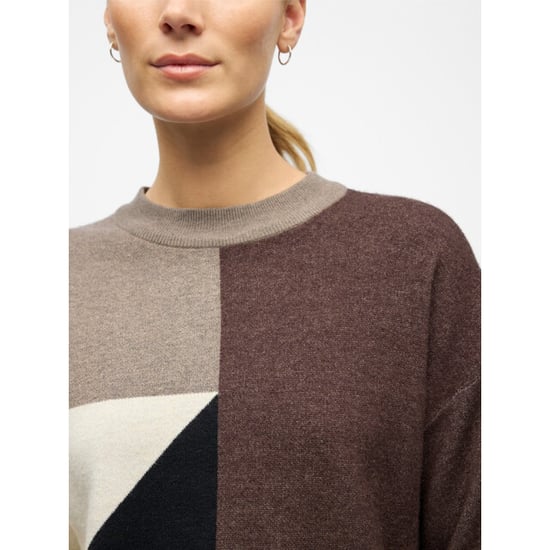 Object objray lo l/s knit pullover aop noo 23044642 morel - Image 2