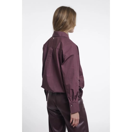 Rino & Pelle Nio.7002611 rino en pelle wrap blouse with fixed innertop chocolate bean - Image 3