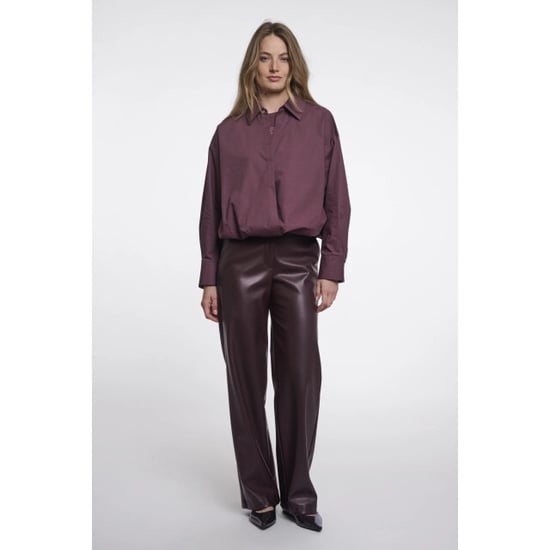 Rino & Pelle Nio.7002611 rino en pelle wrap blouse with fixed innertop chocolate bean - Image 4