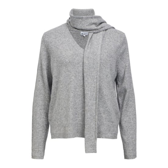 Object objchuma l/s lo knit scarf pullover 23049644 light grey - Image 1