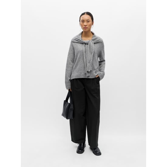 Object objchuma l/s lo knit scarf pullover 23049644 light grey - Image 3