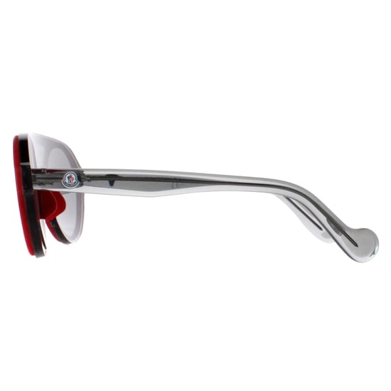 Moncler Ronde Unisex Glanzend Rood en Grijs Transparant Grijze Spiegel ML0052 - Image 3
