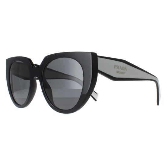 Prada Cat Eye Womens Black and Talc Dark Grey PR14WS - Image 2