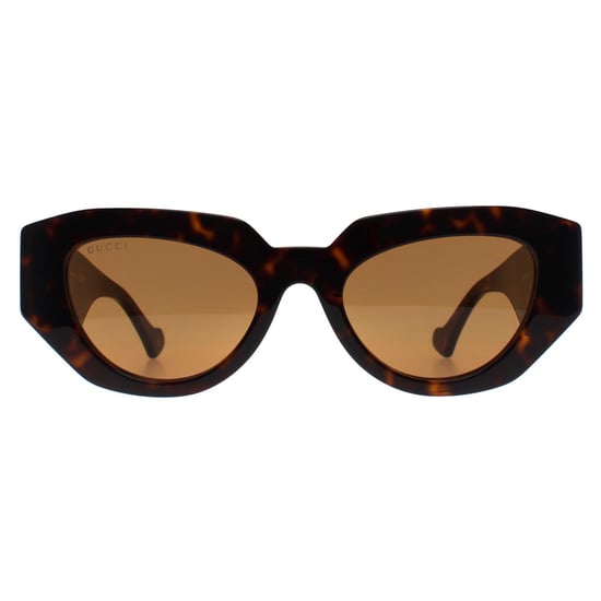 Gucci Cat Eye Womens Shiny Dark Havana Brown GG1421S - Image 1