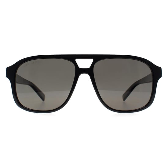 Gucci Aviator Mens Shiny Black Grey Polarized GG1856S - Image 1
