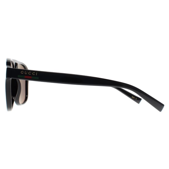 Gucci Aviator Mens Shiny Black Grey Polarized GG1856S - Image 3