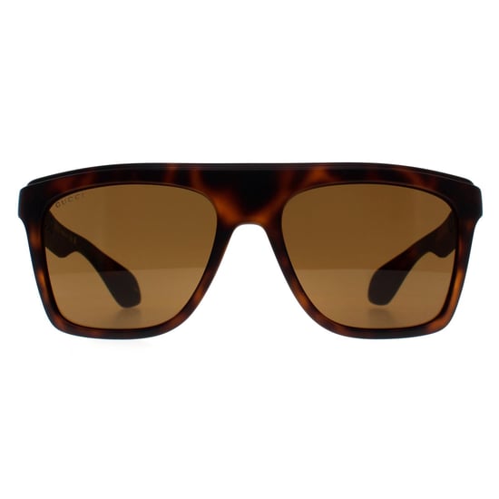 Gucci Rectangle Mens Dark Havana Brown GG1570S - Image 1