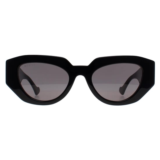 Gucci Cat Eye Womens Shiny Black Grey GG1421S - Image 1