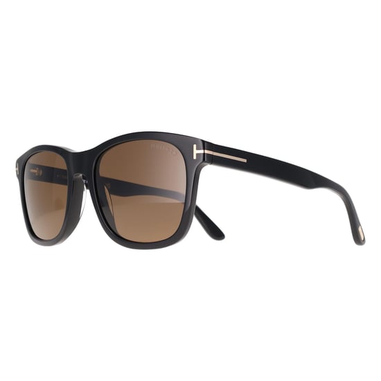 Tom Ford Rectangle Mens Shiny Black Brown Eric FT0595 - Image 2